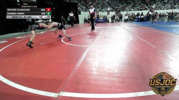 64 lbs Round Of 16 - Archer Slabaugh, Husky Wrestling Club vs Kaiden Candy, Sperry Wrestling Club