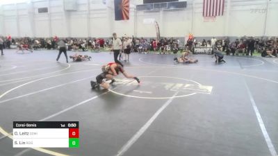 86 lbs Consolation - Oliver Leitz, Dominate Club Wrestling vs Sean Lin, Reign WC