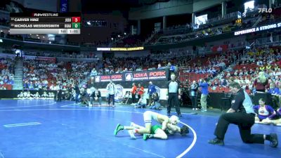 1A-106 lbs Champ. Round 1 - Nicholas Messersmith, Osage vs Carver Hinz, Jesup