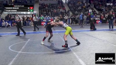 100 lbs 3rd Place Match - Chance Zeigler, Plainville Kids vs Tyler Harris, Falcon Empire