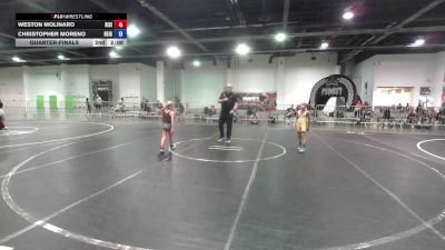 54 lbs Quarterfinal - Weston Molinaro, Rising Sun WC vs Christopher Moreno, Reign WC