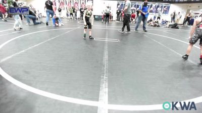 49 lbs Consi Of 8 #1 - Griffyn Moyer, Del City Little League vs Steel Fife, Tecumseh Youth Wrestling