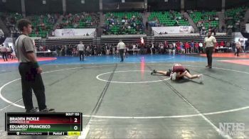 6A 144 lbs Champ. Round 1 - Eduardo Francisco, Gadsden City vs Braden Pickle, Gardendale Hs