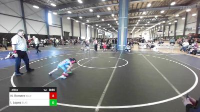 46 lbs Semifinal - Nayelli Romero, Salem Elite Mat Club vs Isaiah Lopez, Black Fox Wrestling Academy