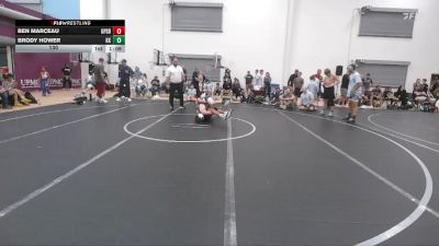 130 lbs Round 1 (6 Team) - Ben Marceau, GPS Blue vs Brody Hower, Keystone Krush