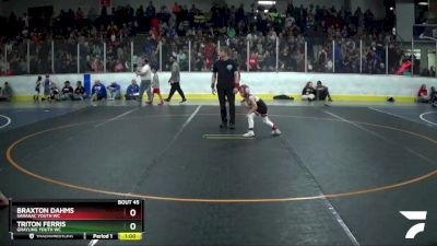 46 lbs Cons. Round 3 - Triton Ferris, Grayling Youth WC vs Braxton Dahms, Saranac Youth WC