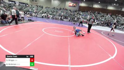 90 lbs Quarterfinal - Samuel Briggs, Community Youth Center (CYC) vs Brantlee Brohman, Roseburg Mat Club