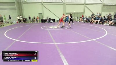 138 lbs 4th Wrestleback (16 Team) - Max McDaniel, Oklahoma Red vs Chase Yancey, Texas Blue