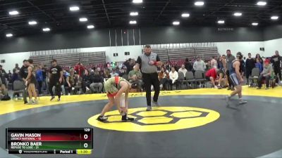 129 lbs Round 1 (8 Team) - Bronko Baer, Refuse To Lose vs Gavin Mason, Legacy National