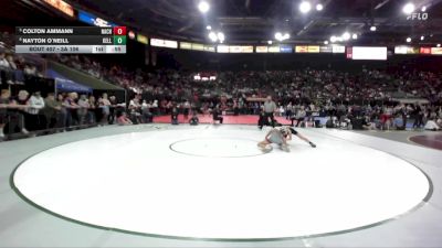 3A 106 lbs 3rd Place Match - Colton Ammann, Nampa Christian vs Nayton O`neill, Kellogg