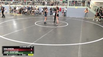 87 lbs Semifinal - Mya Martin, Mid Valley Wrestling Club vs Avery Crawford, Soldotna Whalers Wrestling Club