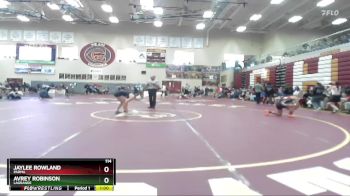 114 lbs Cons. Round 4 - Jaylee Rowland, Parma vs Avrey Robinson, LaGrande