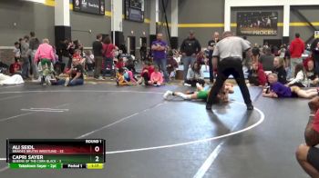 100 lbs Round 1 (6 Team) - Ali Seidl, Braided Brutes Wrestling vs Capri Sayer, Queens Of The Corn Black