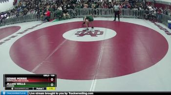 105 lbs Champ. Round 1 - Gennis Morris, Sunnyslope High School vs Jillian Wells, Lakeside