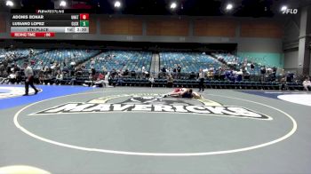 184 lbs 5th Place - Adonis Bonar, UNATT-Cal Babptist vs Lusiano Lopez, Clackamas