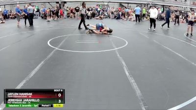 88 lbs Round 2 (6 Team) - Jaylen Hanisak, Team Germantown vs Jeremiah Jaramillo, Mat Warriors Red