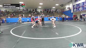 92-96 lbs Rr Rnd 5 - Wes Nickell, Cushing Tigers vs Frankie Robertson, Hennessey Takedown Club
