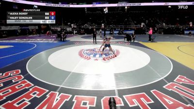 132 lbs Quarterfinal - Haley Gonzales, Hicksville vs Alexa Doxey, Niagara Wheatfield