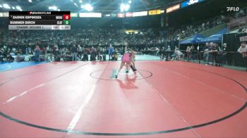 120 lbs Champ. Round 1 - Zaiden Espinoza, Mountain Home vs Summer Birch, Clark Fork
