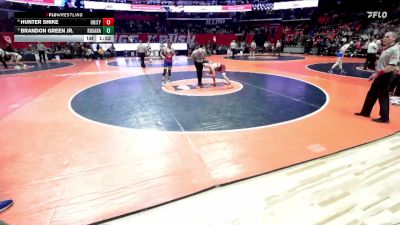 1A 132 lbs Quarterfinal - Brandon Green Jr., Roxana vs Hunter Shike, Tolono (Unity)