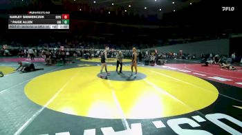 4A/3A/2A/1A Girls 145 Champ. Round 1 - Paige Allen, La Grande Girls vs Karley Siemienczuk, Scappoose Girls