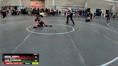90 lbs Quarterfinal - Miguel Terrell, Severn Seminoles vs Cade Stambaugh, MD Maniacs