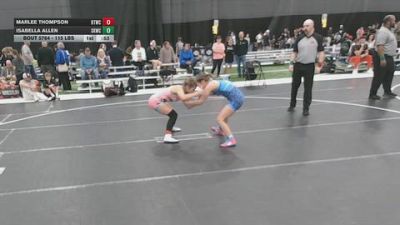 115 lbs Cons. Rd Of 16 - Isabella Allen, Spring Klein Wrestling Club vs Marlee Thompson, BTWC