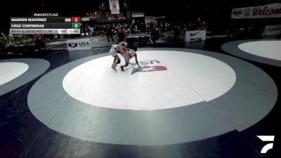 All Cadet Boys Freestyle Lower - 138 lbs Quarters - Madden Martinez, Red Wave Wrestling vs Cruz Contreras