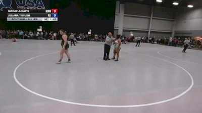 235 lbs Champ. Rd Of 32 - Makayla Davis, Hill Country Wildcats Wrestling Club vs Juliana Thrush, Illinois