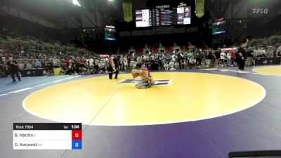 144 lbs Rnd Of 16 - Brendan Nardin, IL vs Dallas Korponic, MI