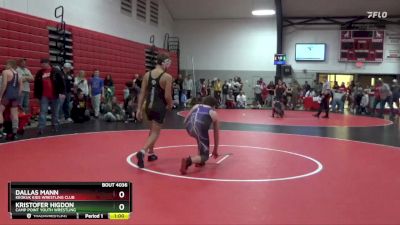 Round 3 - Dallas Mann, Keokuk Kids Wrestling Club vs Kristofer Higdon, Camp Point Youth Wrestling