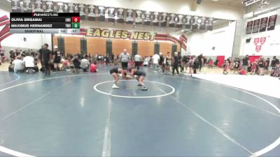 108-117 lbs Semifinal - Maximus Hernandez, Threshold Wrestling Club vs Olivia Srisamai, Legacy Wrestling Center