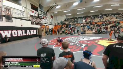 49 lbs Cons. Round 2 - Ridge Rohrer, Powell Wrestling Club vs Hudson Snedigar, Thermopolis Wrestling Club