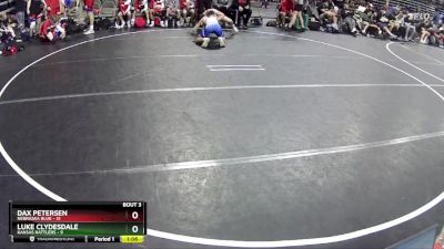 132 lbs Quarterfinals (8 Team) - Dax Petersen, Nebraska Blue vs Luke Clydesdale, Kansas Rattlers