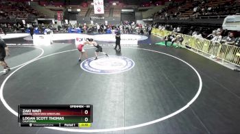 65 lbs Cons. Round 3 - Logan Scott Thomas, California vs Zaki Wafi, Ground Creatures Wrestling