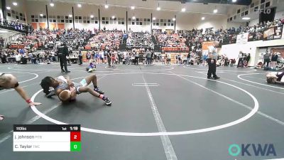 110 lbs Round Of 16 - Jarius Johnson, Pitbull Wrestling Academy vs Clay Taylor, Tahlequah Wrestling Club