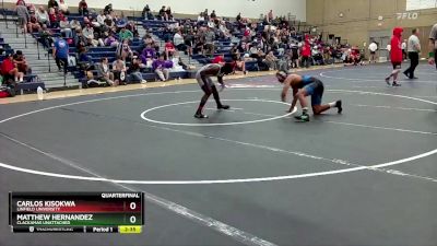 149 lbs Quarterfinal - Matthew Hernandez, Clackamas Unattached vs Carlos Kisokwa, Linfield University