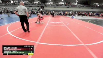 125 lbs Cons. Round 2 - Preston Fohey, Hannibal Youth Wrestling Club-AAA vs Caylor Schrick, Greater Heights Wrestling-AAA