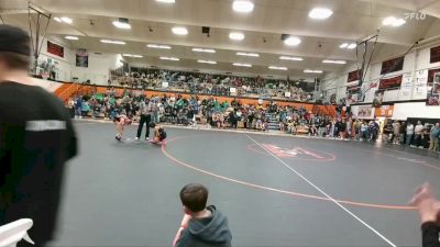 73-79 lbs Round 2 - Addalynn Miller, Worland Middle School vs Oakley Pedraza, Worland Middle School