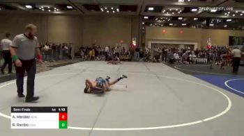 66 lbs Semifinal - Rhoan Rambo, Legacy Elite WC vs Archie Mendez, Nevada Elite WC