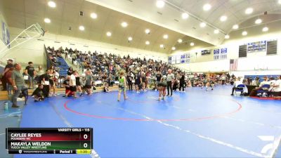 115 lbs Quarterfinal - Makayla Weldon, Yucca Valley Wrestling vs Caylee Reyes, Pounders WC