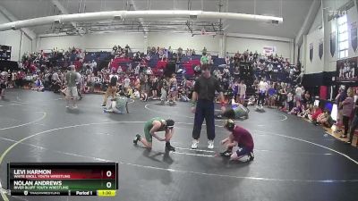 90 lbs Semifinal - Nolan Andrews, River Bluff Youth Wrestling vs Levi Harmon, White Knoll Youth Wrestling