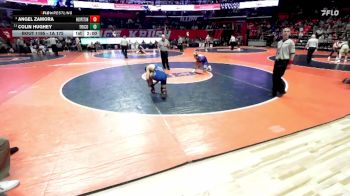 1A 175 lbs Quarterfinal - Angel Zamora, Hoopeston (H. Area) vs Colin Hughey, Campbell Hill (Trico)