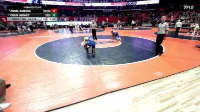 1A 175 lbs Quarterfinal - Angel Zamora, Hoopeston (H. Area) vs Colin Hughey, Campbell Hill (Trico)