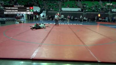 5A 175 lbs Champ. Round 1 - Justin Collins, Center Point HS vs Tyler Vodosia, Hayden