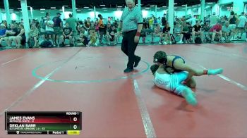 115 lbs Round 1 (6 Team) - Deklan Barr, U2 Upstate Uprising 2.0 vs James Evans, Ruthless White