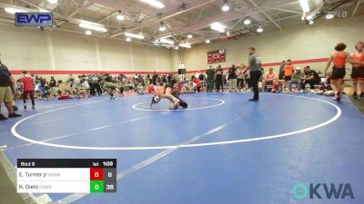 100 lbs Rr Rnd 5 - Ej Turner Jr, NORTH DESOTO WRESTLING ACADEMY vs Keaton Dietz, Cowboy Elite Orange