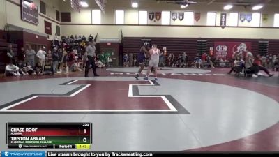 220 lbs Round 1 - Chase Roof, Algona vs Triston Abram, Christian Brothers College