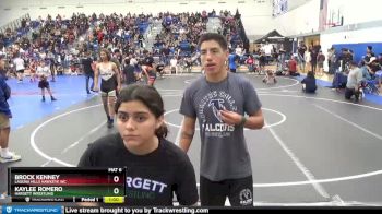 130 lbs Round 3 - Brock Kenney, Laguna Hills Hawkeye WC vs Kaylee Romero, Hargett Wrestling
