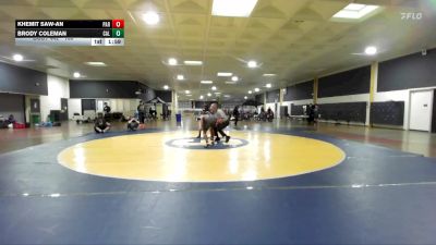 165 lbs Champ. Round 2 - Brody Coleman, Calabasas vs Khemit Saw-An, Paramount